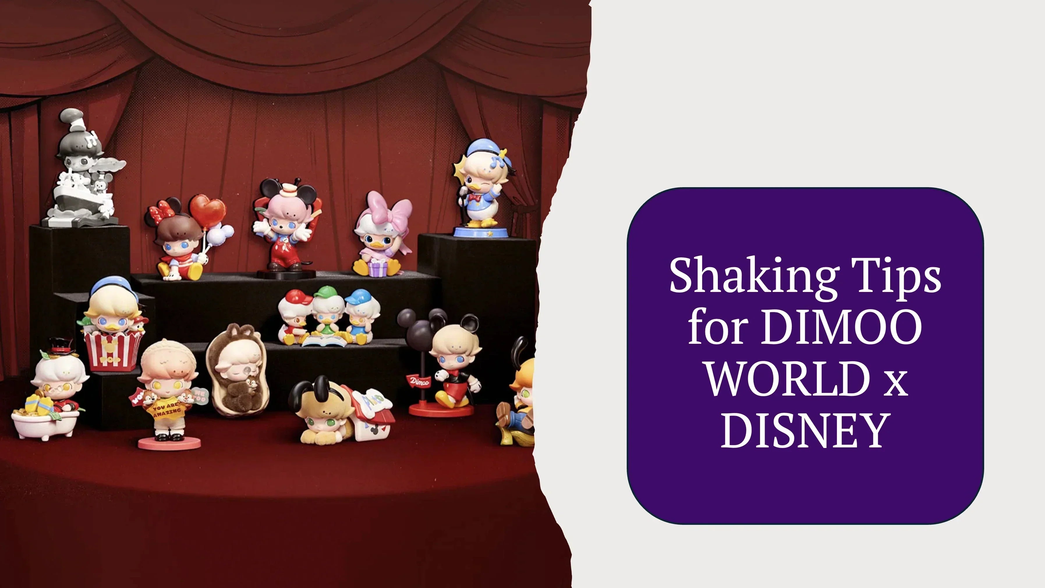Shaking tips for dimoo world x disney blind box series