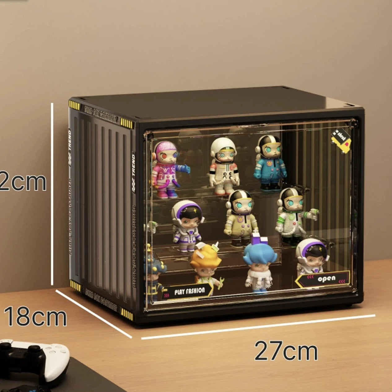 An image of a black small Clear Acrylic Display & Storage Case by FigPalace.