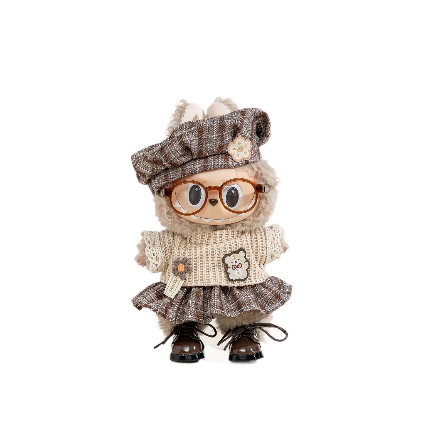 Vintage Scholar Outfit Set | Premium Labubu Preppy Fashion Collection