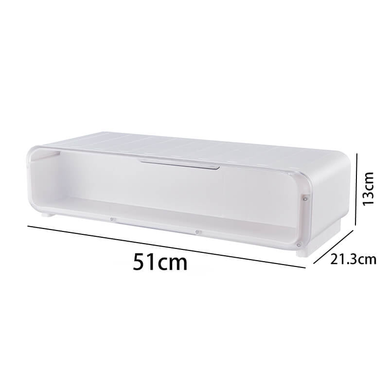 FigPalace riser, 51×21.3×13 cm, compact and functional for a minimalist desk setup.