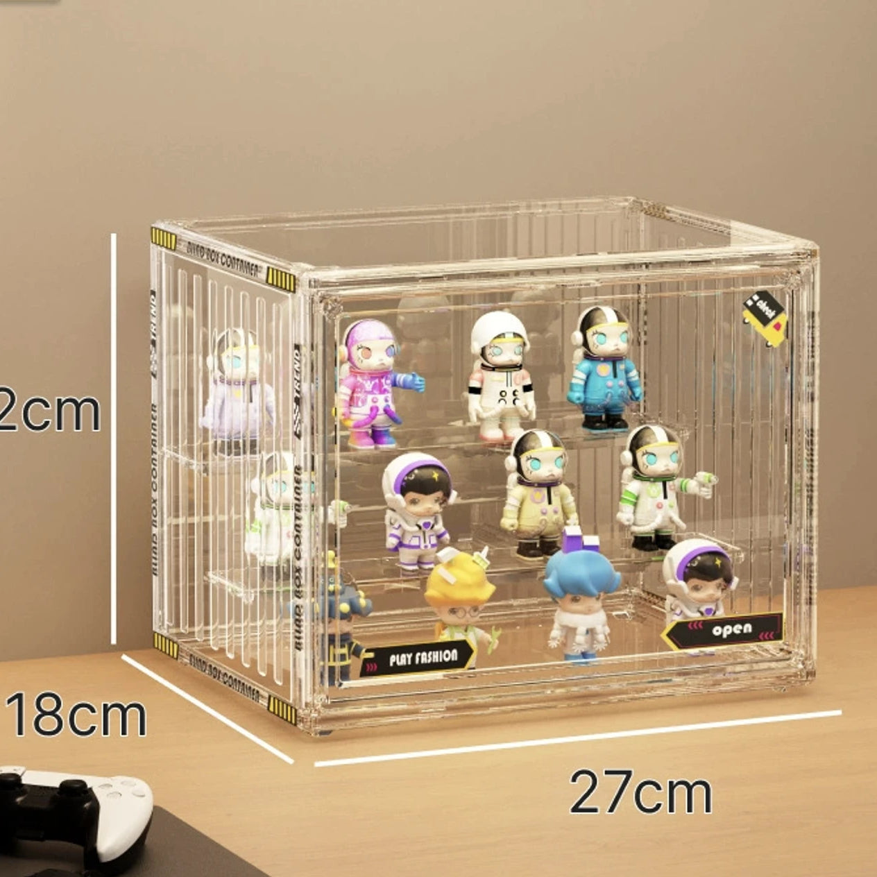 An image of a transparent small Clear Acrylic Display & Storage Case by FigPalace.
