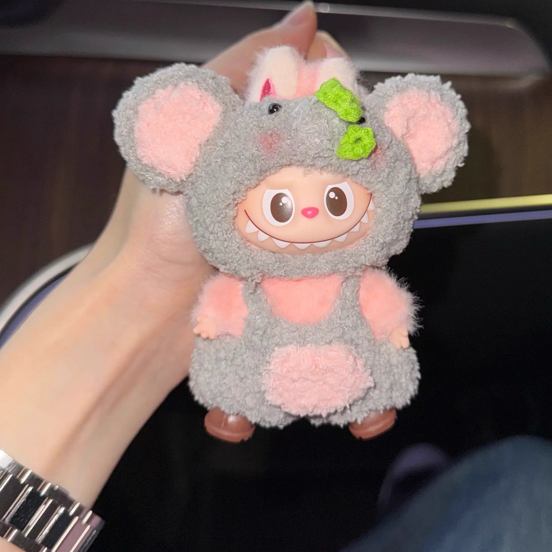 Koala Costume Set | Labubu V4 Pin for Love Plush Outfit