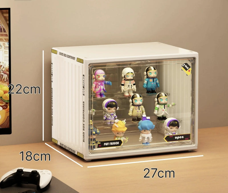 An image of a small white Clear Acrylic Display & Storage Case by FigPalace.