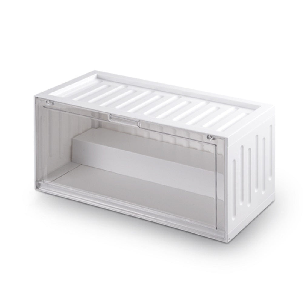 A single white rectangular acrylic display box with a clear front door, ideal for neatly organizing and showcasing collectible figures or dolls.