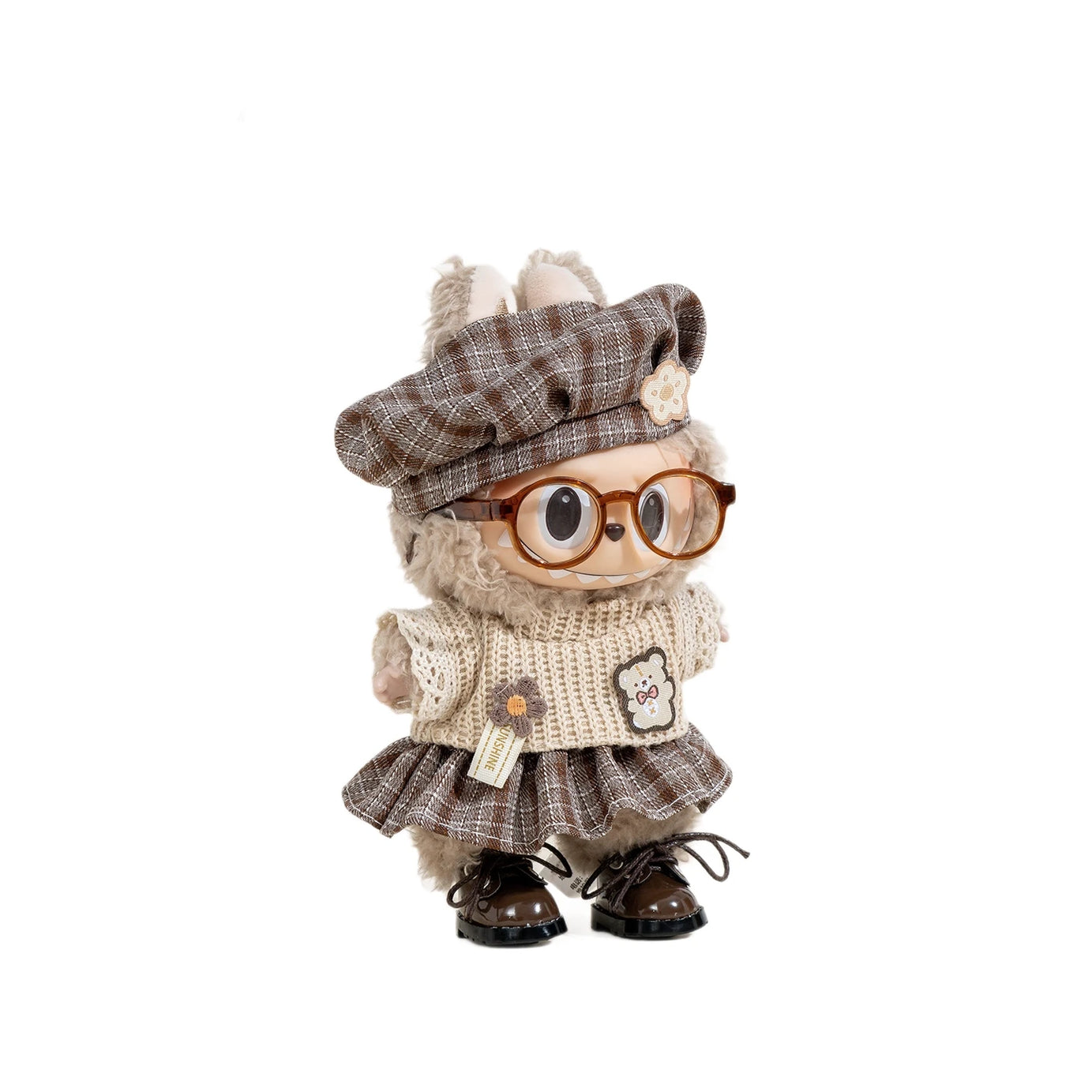 Vintage Scholar Outfit Set | Premium Labubu Preppy Fashion Collection