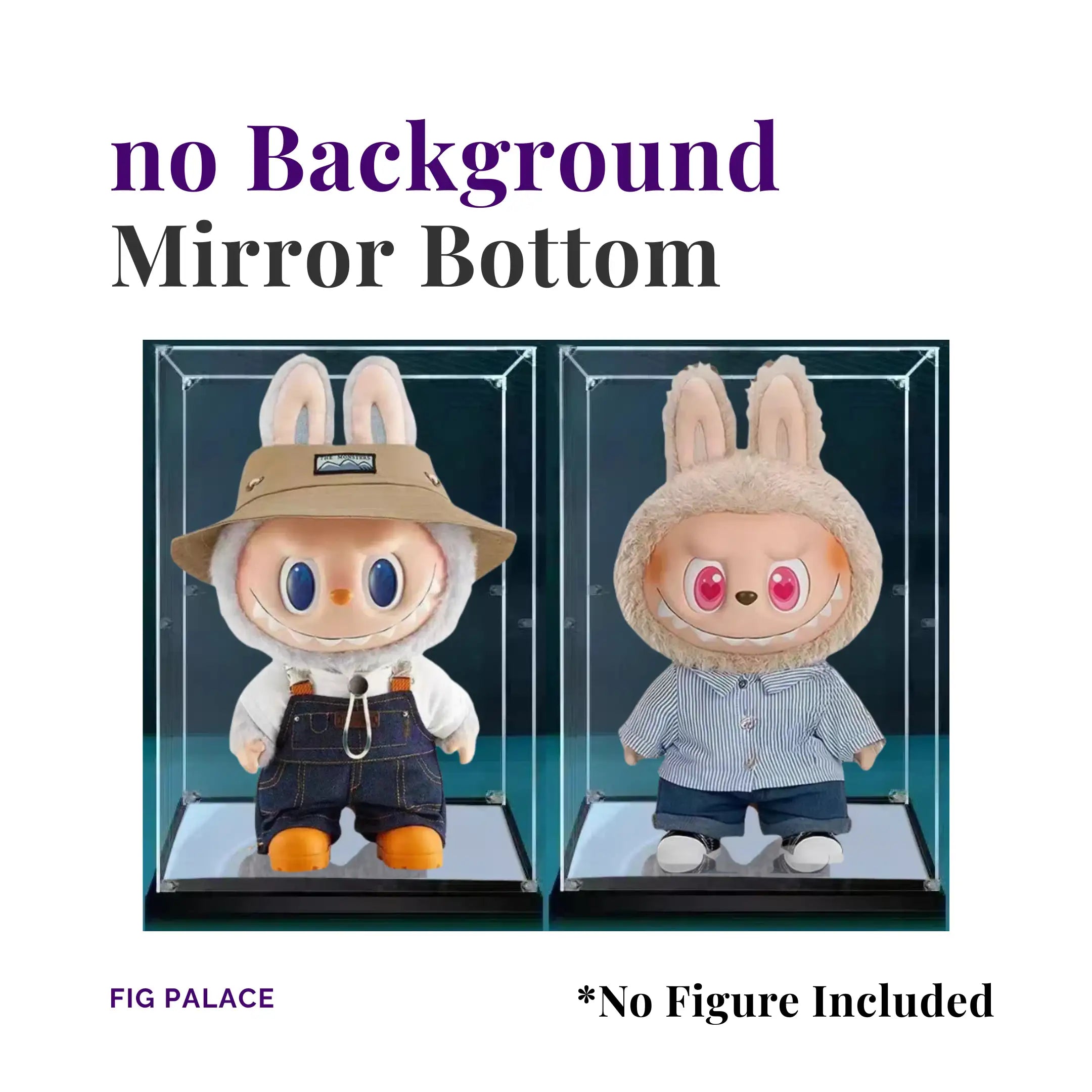 Labubu Display Case, Perfect for Big Labubu Vinyl Face Plush Dolls (Flip with Me, Fall in Wild)