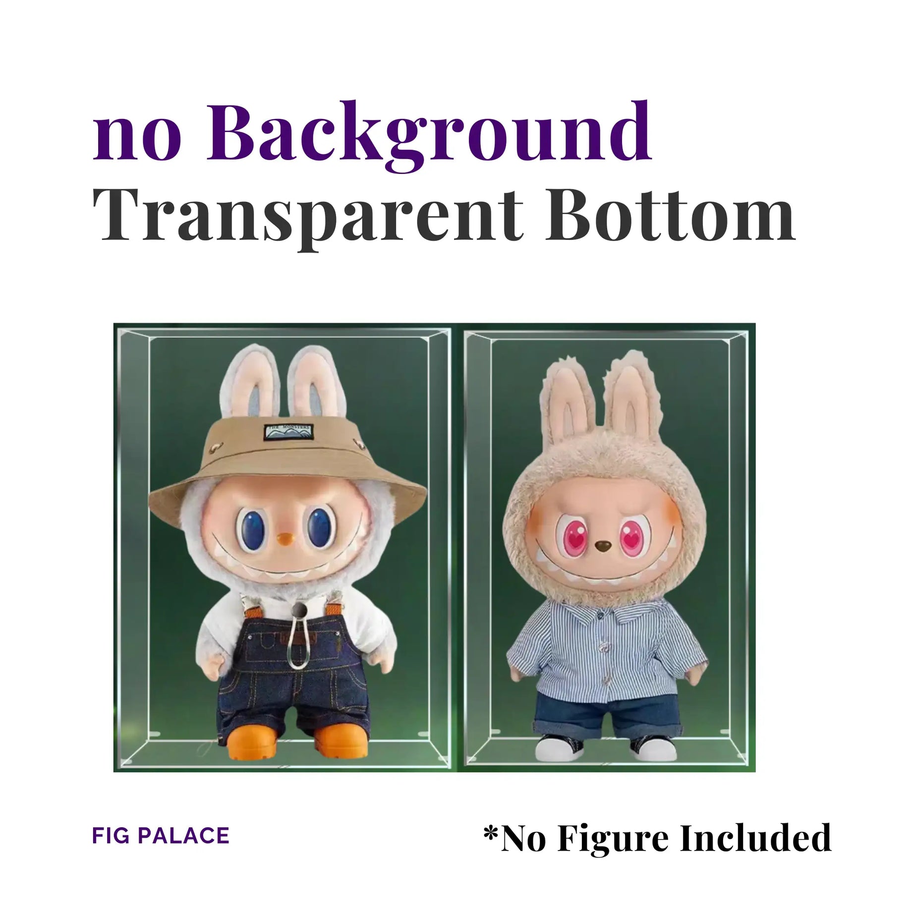 Labubu Display Case, Perfect for Big Labubu Vinyl Face Plush Dolls (Flip with Me, Fall in Wild)