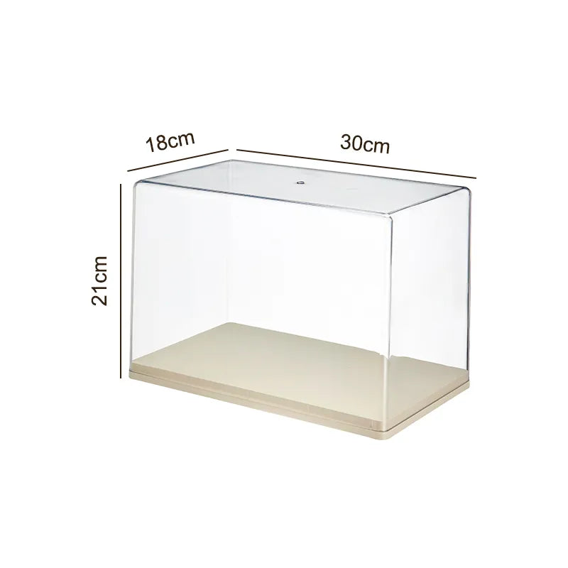 Multi-Level Display Case, Dust-proof, Tiered, with Rounded Corners