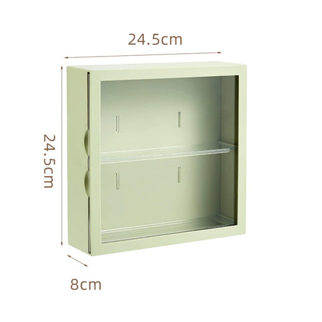 An image of a green mint wall-mounted display shelf by FigPalace.
