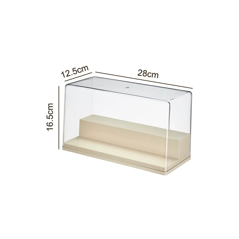 Multi-Level Display Case, Dust-proof, Tiered, with Rounded Corners