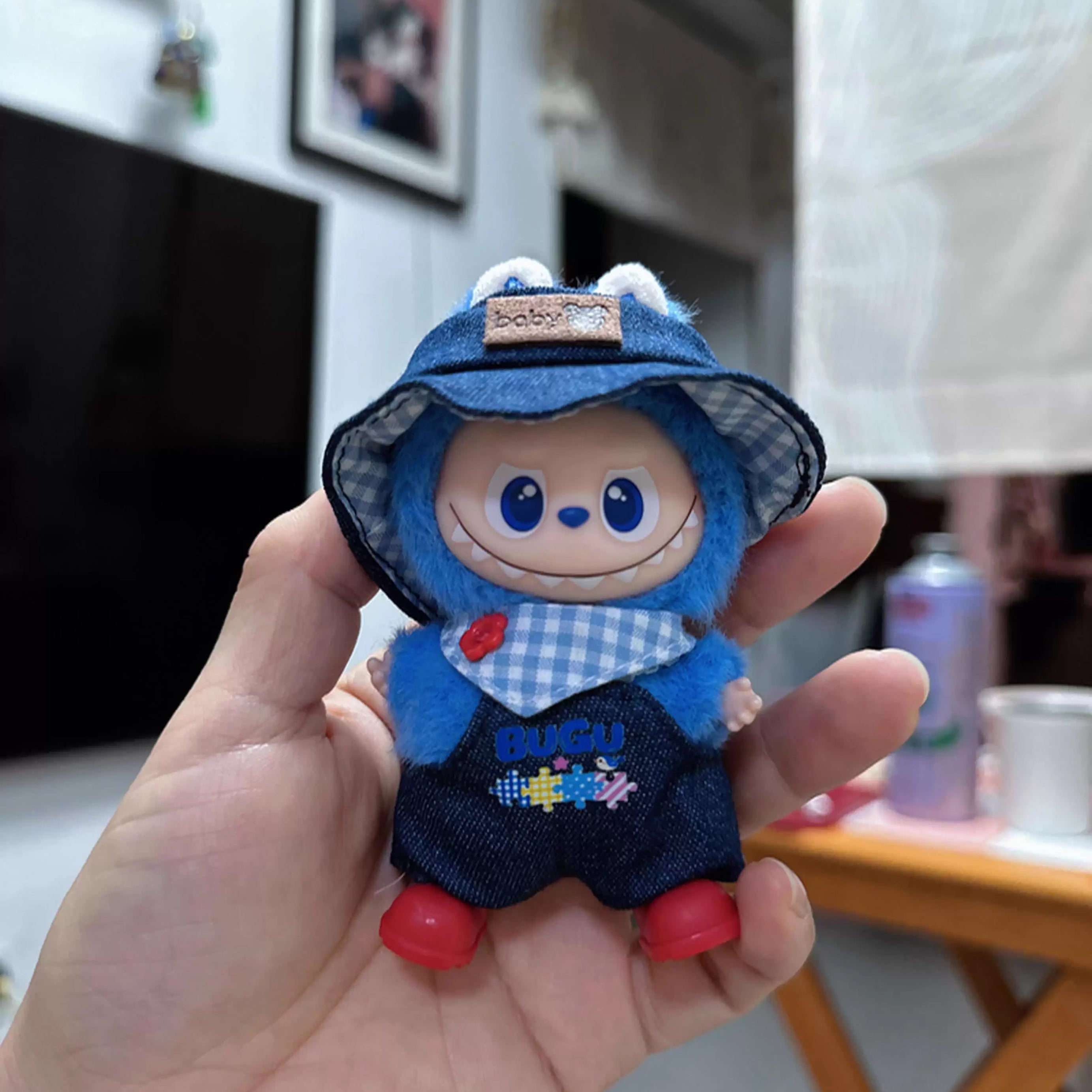 Denim Farmer Outfit Set | Labubu V4 Pin for Love Costume