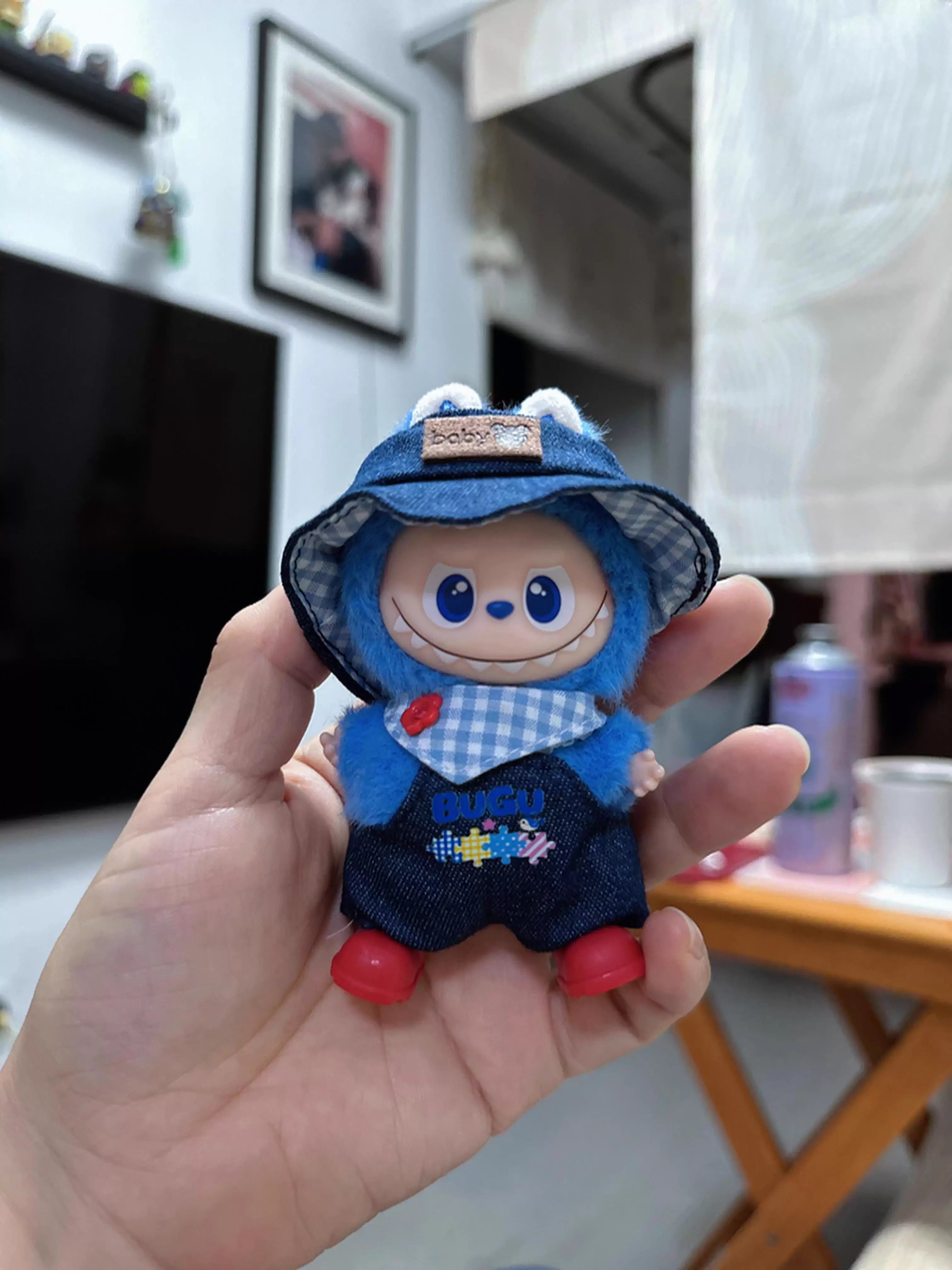 Denim Farmer Outfit Set | Labubu V4 Pin for Love Costume