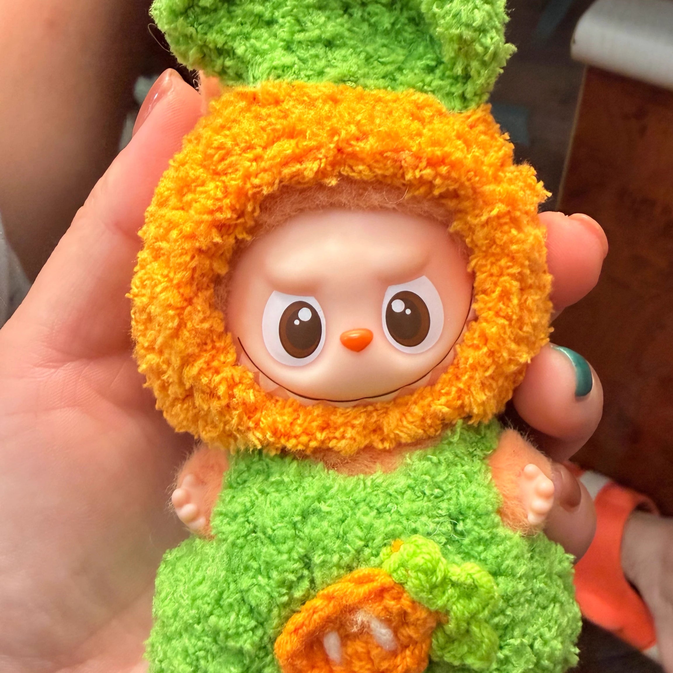 Carrot Costume Keychain | Labubu V4 Pin for Love Plush Outfit