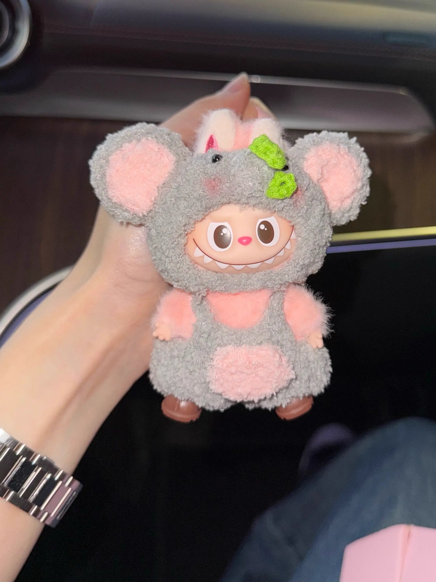 Koala Costume Set | Labubu V4 Pin for Love Plush Outfit