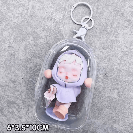 Pop Mart 小雕像展示包 - 時尚 PVC 盲盒收納袋 |防水有趣的設計